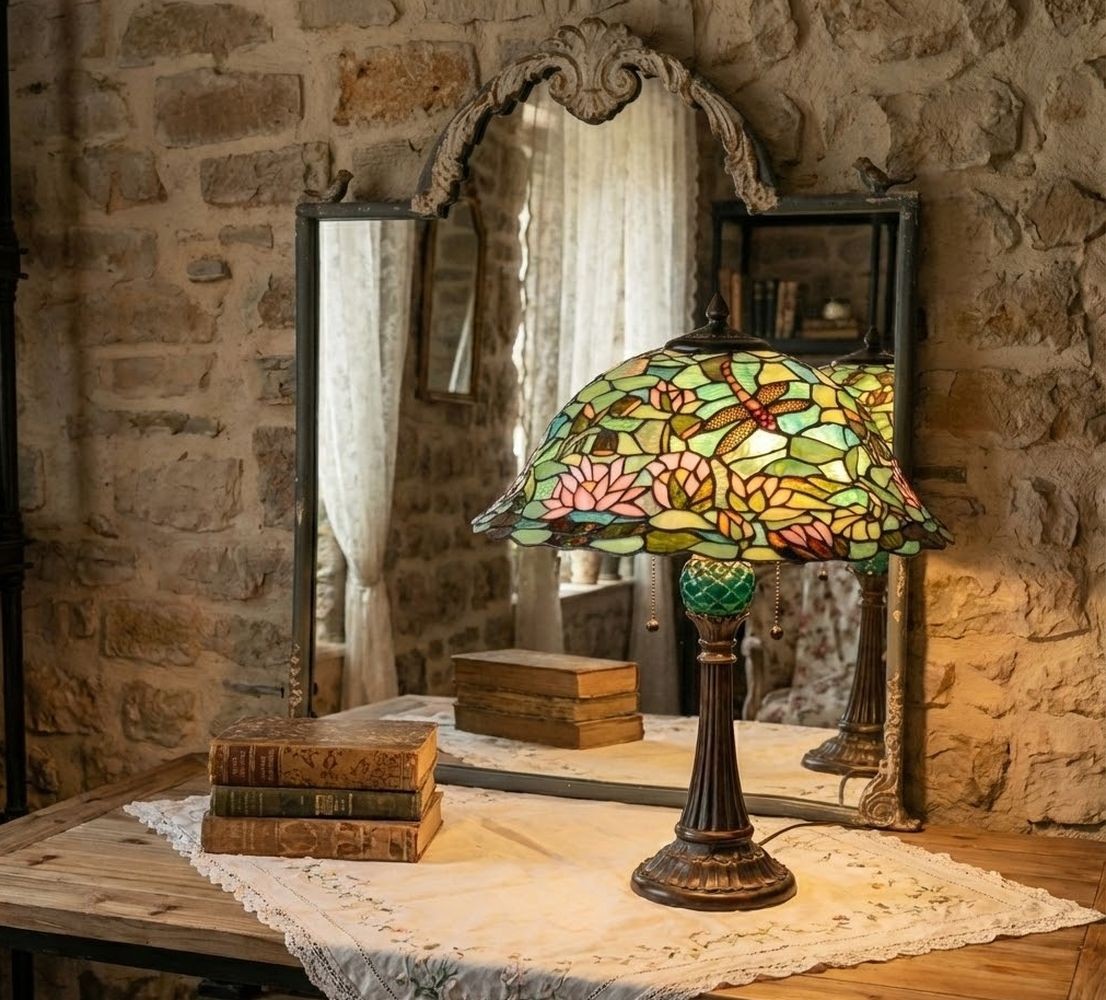 Modré antik kovové nástěnné zrcadlo s ptáčky Birdi - 60*3*91 cm