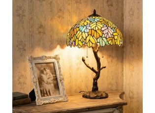Zelená stolní lampa Tiffany Giallo - Ø 40*60 cm / E27/max 2*60W