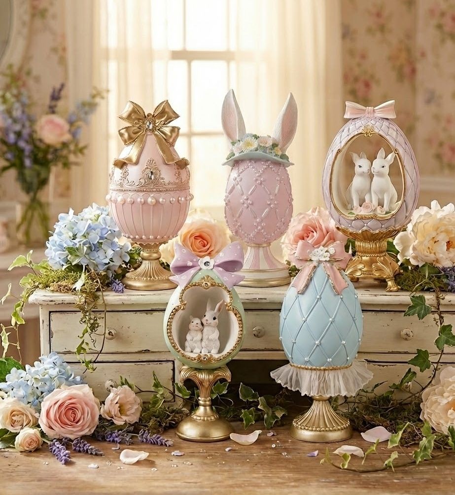 Modré vajíčko na podstavci se sukýnkou a mašlí - Ø 12*28 cm Clayre & Eef Modré vajíčko na podstavci se sukýnkou a mašlí - Ø 12*28 cm Clayre & Eef