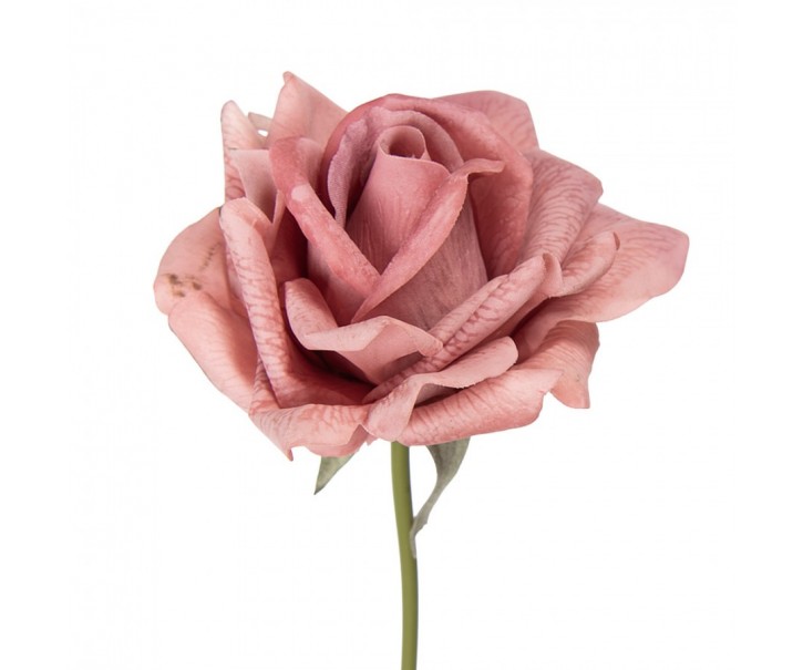 Artificial Flower Rose 35 Cm Pink Plastic - 10*10*35 cm Clayre & Eef
