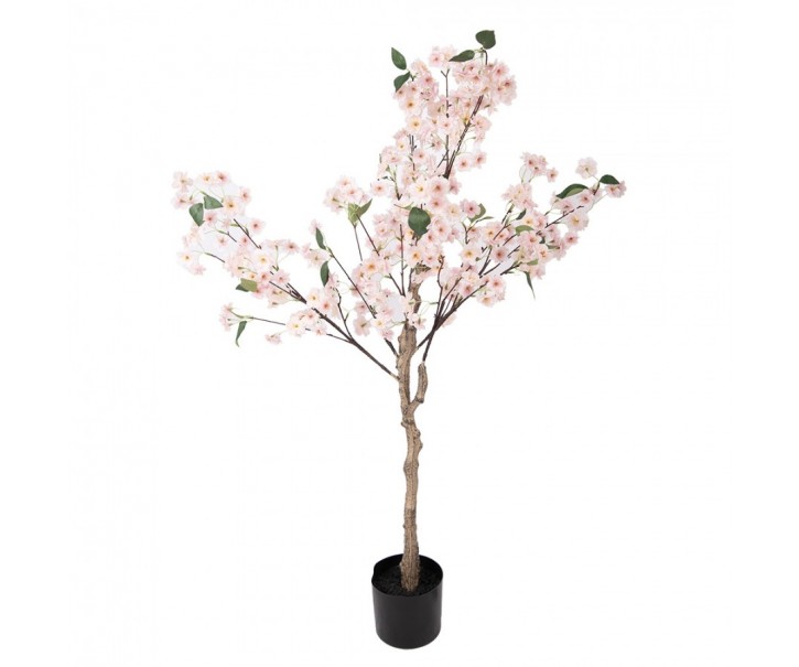 Umělý stromek třešeň s růžovými květy Cherry Blossom- 30*30*120 cm Clayre & Eef