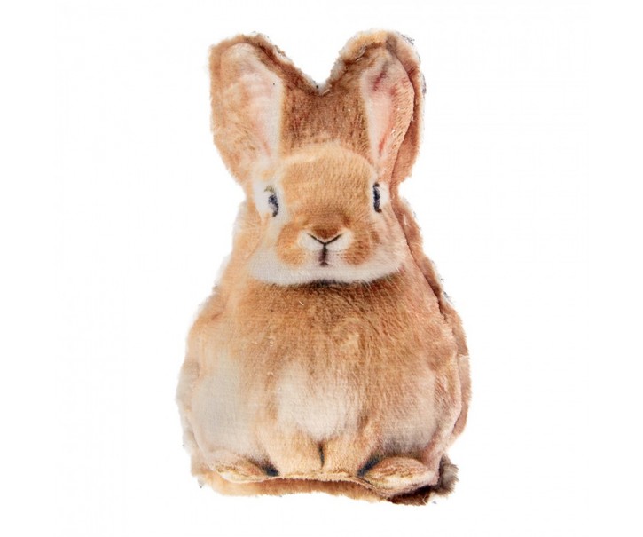 Dekorační plyšový polštářek ve tvaru králíčka - 13*5*22 cm Clayre & Eef