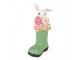 Dekorace bílý králík v zelené holínce - 13*8*20 cm Clayre & Eef