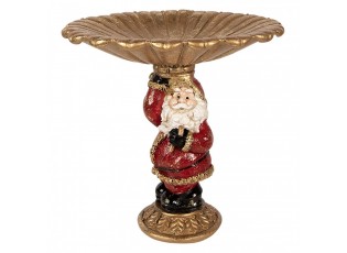 Christmas Decoration Figurine Santa Claus 24x19x24 Cm Gold Colored Plastic - 24*19*24 cm