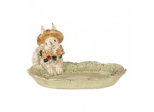 Decorative Bowl Rabbit 14x12x8 Cm Beige Plastic - 14*11*8 cm