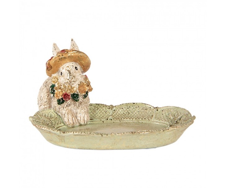 Decorative Bowl Rabbit 14x12x8 Cm Beige Plastic - 14*11*8 cm Clayre & Eef
