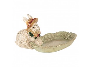 Decorative Bowl Rabbit 14x12x8 Cm Beige Plastic - 14*11*8 cm