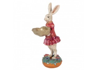Decorative Figurine Rabbit 11x14x30 Cm Beige Plastic - 11*14*30 cm