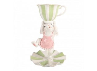 Decorative Figurine Rabbit ? 15x24 Cm White Plastic - ? 15*24 cm