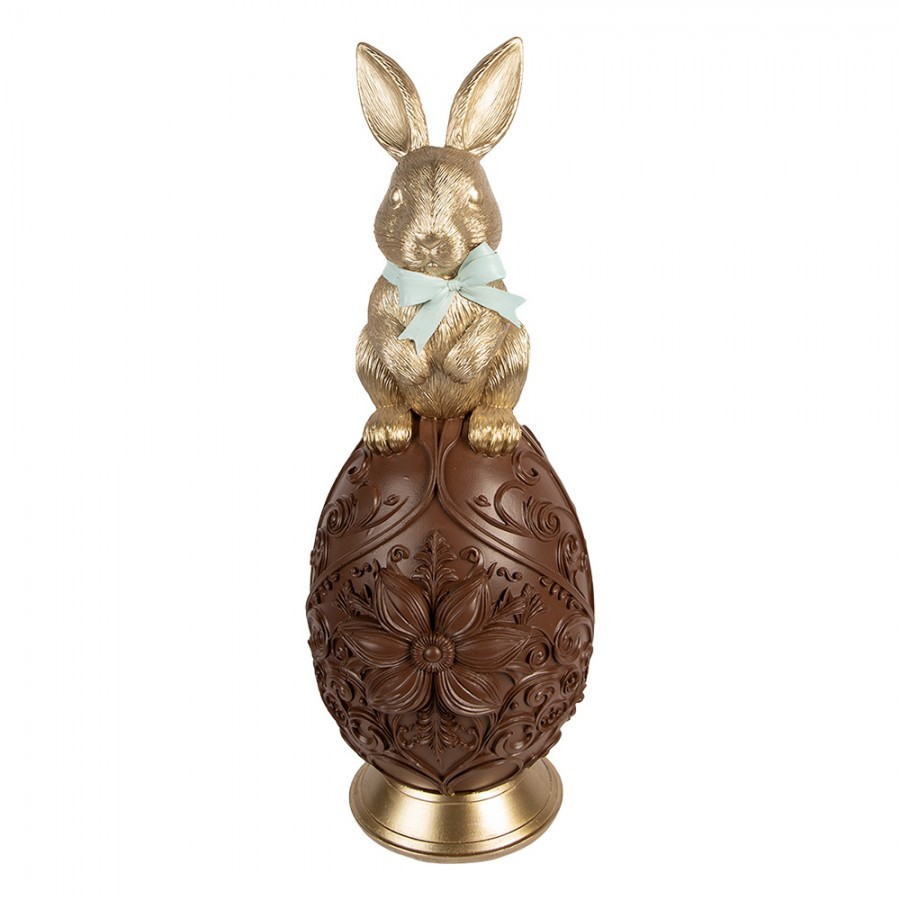 Decorative Figurine Rabbit ? 26x62 Cm Gold Colored Plastic - ? 26*62 cm