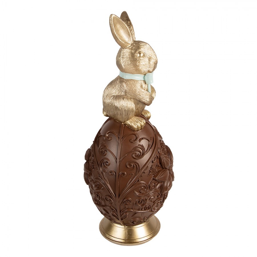 Decorative Figurine Rabbit ? 26x62 Cm Gold Colored Plastic - ? 26*62 cm