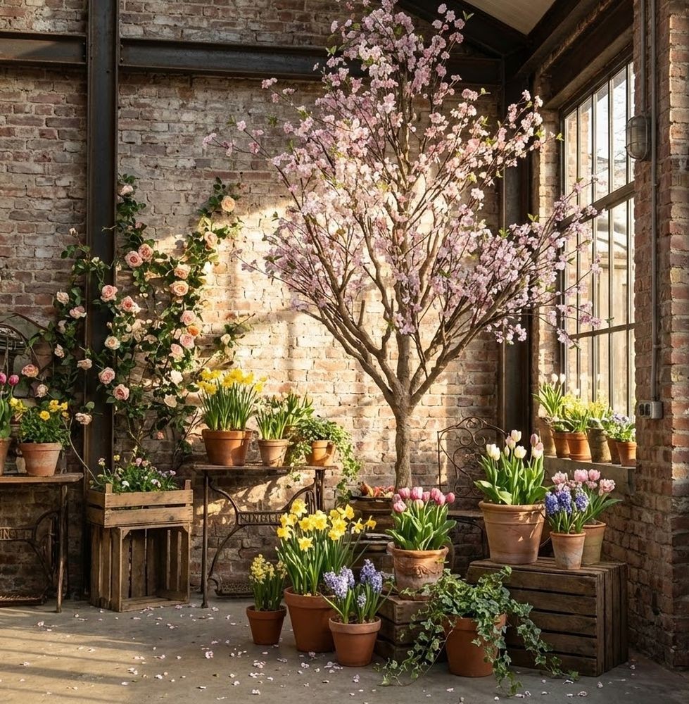 Dekorační strom třešeň s růžovými květy Cherry Blossom - 190*190*300 cm