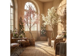 Dekorační strom třešeň s bílými květy Cherry Blossom - 130*100*250 cm