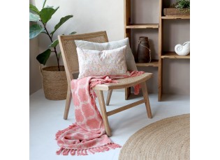 Přírodní dřevěné křeslo s výpletem Lounge French chair - 57*62*79 cm