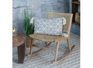 Přírodní houpací křeslo s výpletem Lounge French chair - 88*59*78 cm