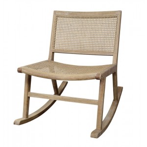 Přírodní houpací křeslo s výpletem Lounge French chair - 88*59*78 cm