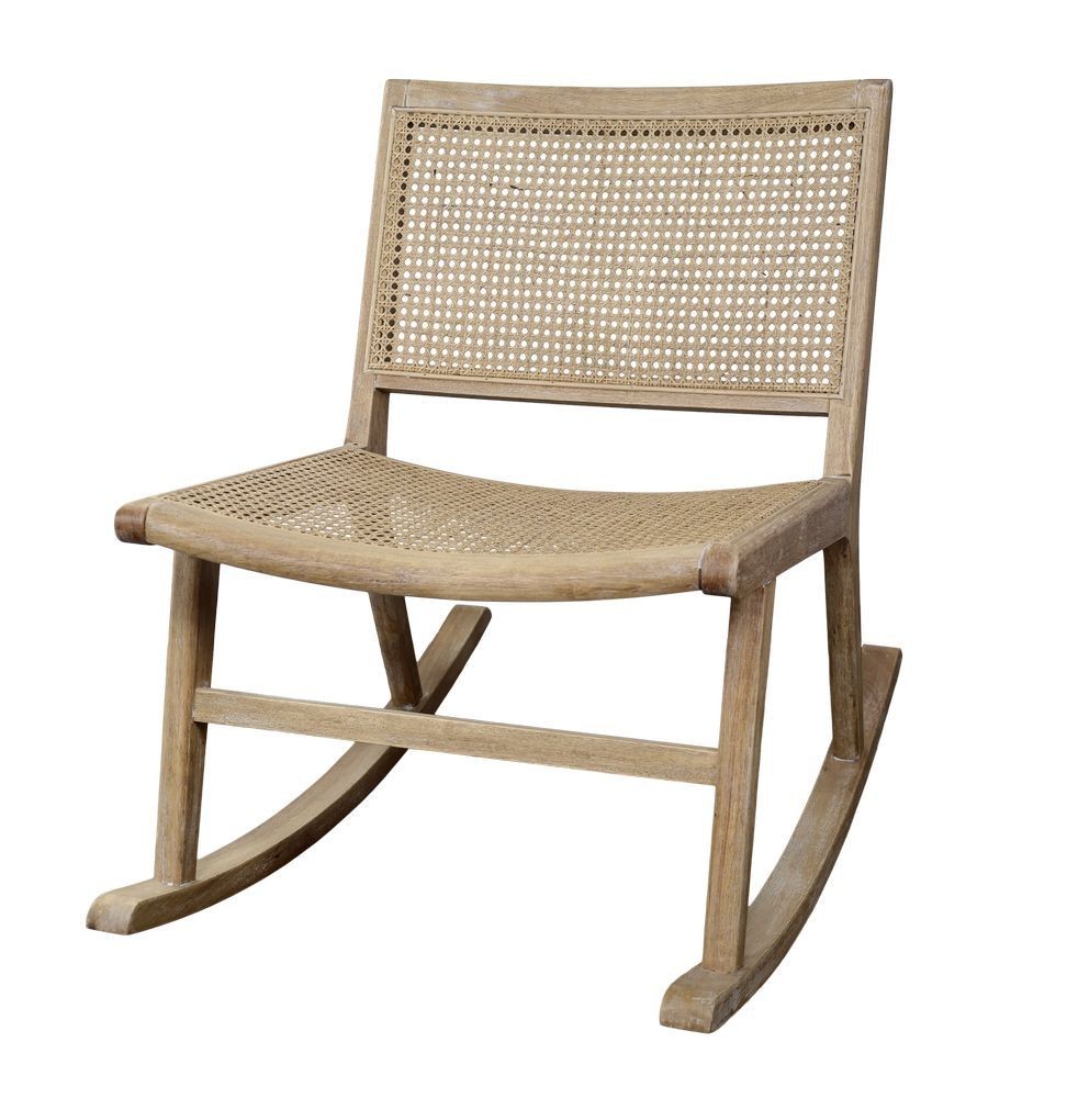 Přírodní houpací křeslo s výpletem Lounge French chair - 88*59*78 cm