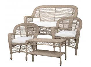 Zahradní nábytek s výpletem pohovka židle stůl La Riche - 127*71*86 cm