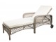 Zahradní lehátko s výpletem a kolečky La Riche - 185*80*55 cm Chic Antique