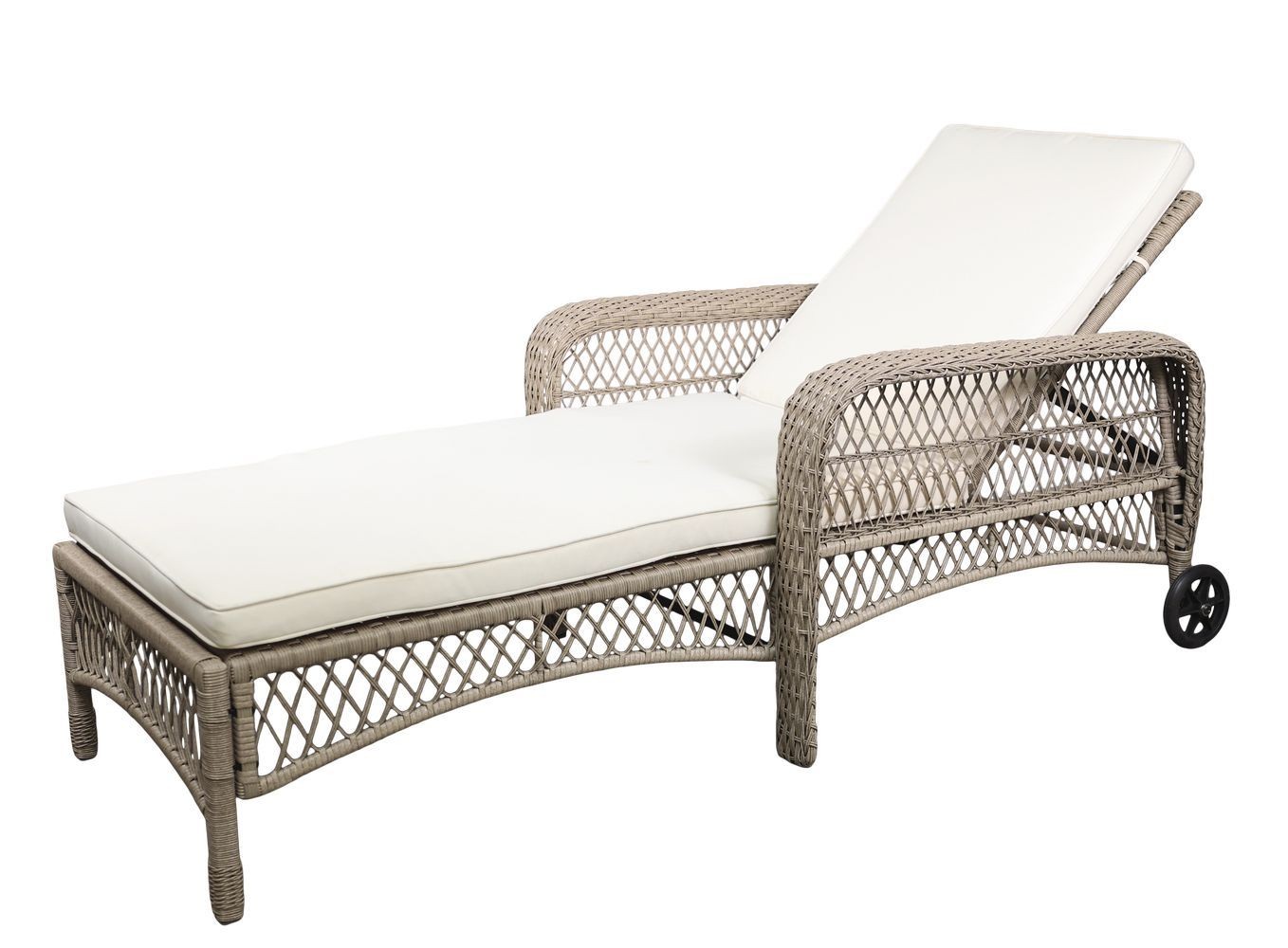Zahradní lehátko s výpletem a kolečky La Riche - 185*80*55 cm 40057000