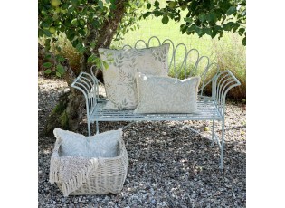 Modrá zahradní lavice La Mointré - 124*46*98 cm