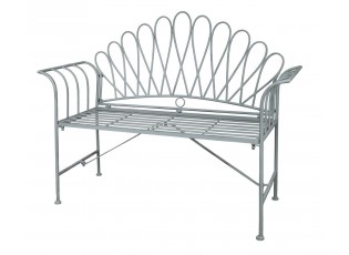 Modrá zahradní lavice La Mointré - 124*46*98 cm