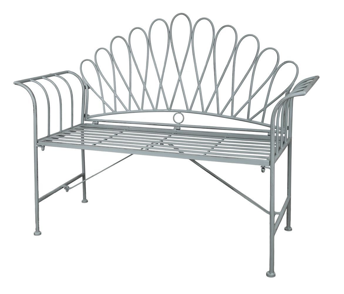 Modrá zahradní lavice La Mointré - 124*46*98 cm 40057106