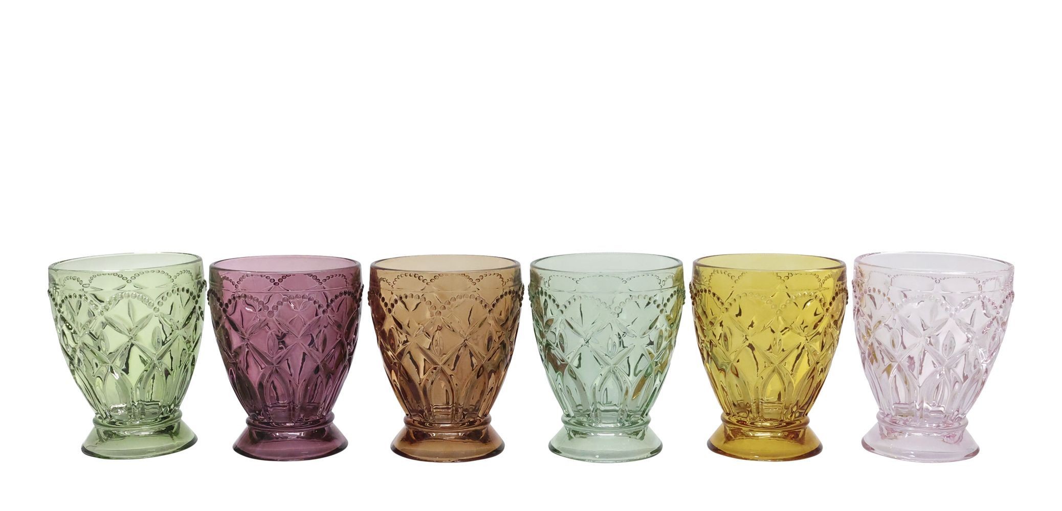 Set 6ks barevných skleniček na vodu Saint-Émilion - Ø 8*10 cm / 200ml