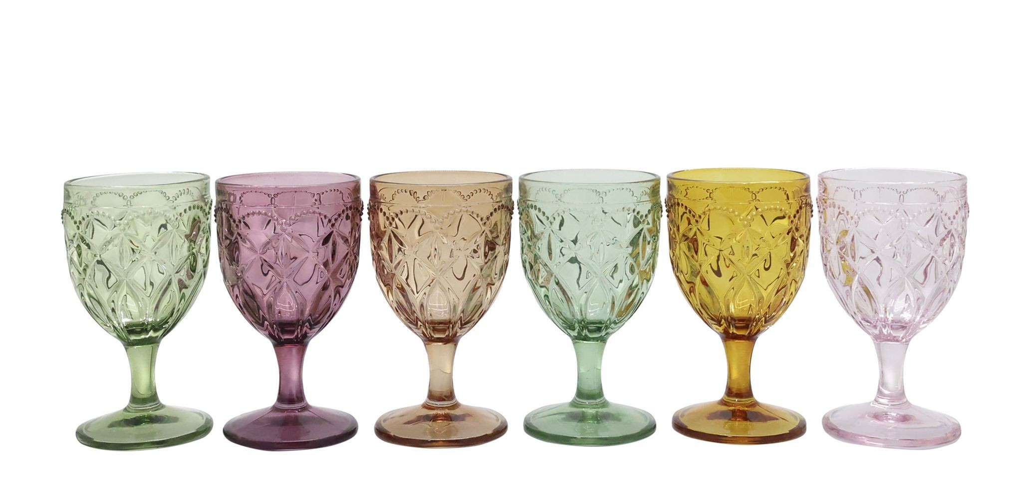 Set 6ks barevných skleniček na víno Saint-Émilion - Ø 8*15 cm / 250ml