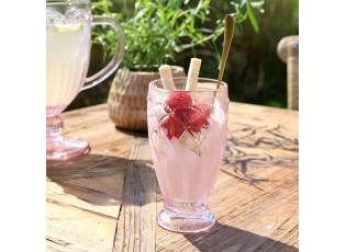 Růžová vysoká sklenička na drink Saint-Émilion - Ø 8*15 cm / 350ml