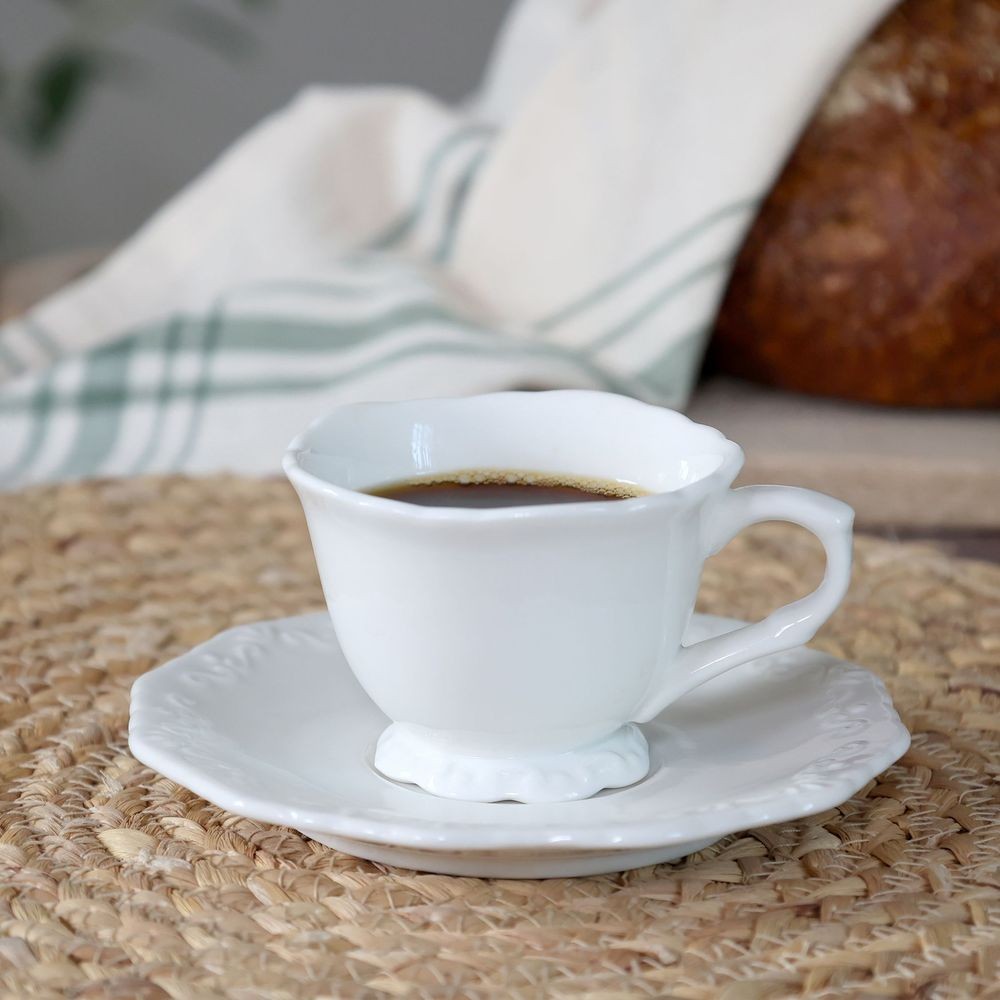 Porcelánový šálek s podšálkem espresso Provence lace - 7cm / 100 ml