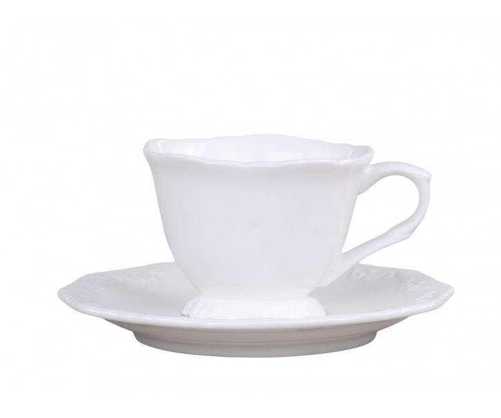Porcelánový šálek s podšálkem espresso Provence lace - 7cm / 100 ml Chic Antique