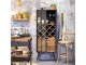 Černá komoda vinotéka Larisse - 65*36*170 cm Chic Antique