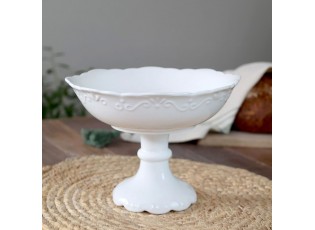 Porcelánová mísa na noze Provence lace - Ø 22*15 cm / 900ml