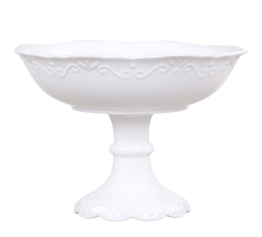 Porcelánová mísa na noze Provence lace - Ø 22*15 cm / 900ml