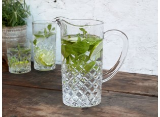 Skleněný džbán s diamantovým brusem Lorient - 20*11*22 cm / 1150ml 