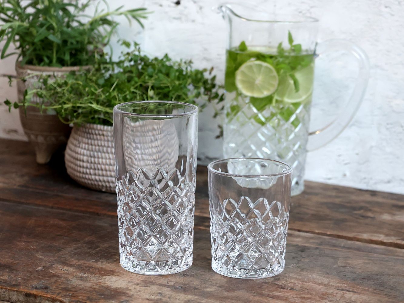 Sklenička s diamantovým brusem Lorient - Ø 8*15 cm / 400ml