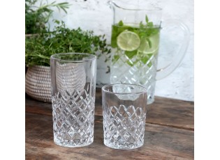 Sklenička s diamantovým brusem Lorient - Ø 8*10 cm / 250 ml