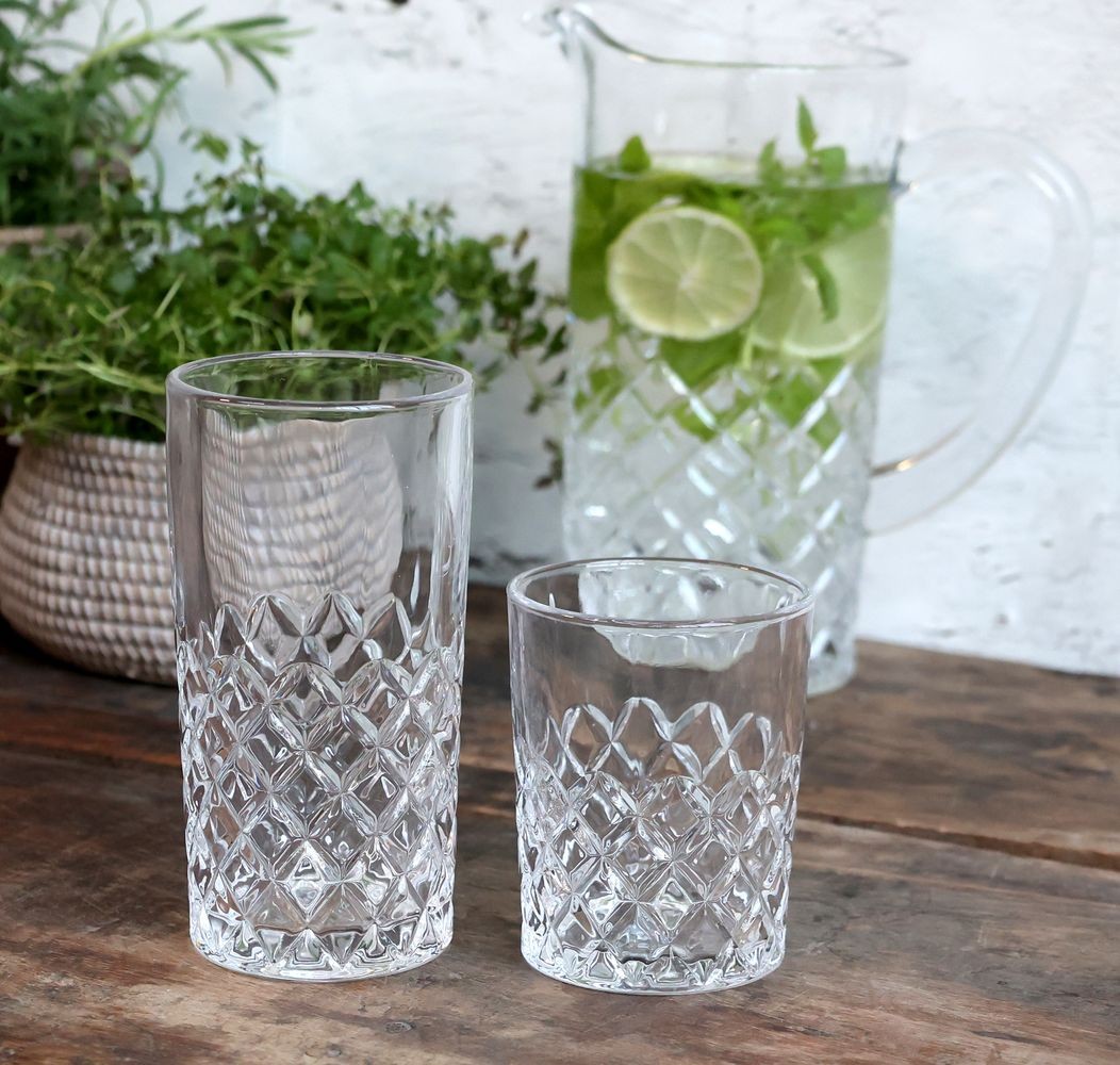 Sklenička s diamantovým brusem Lorient - Ø 8*10 cm / 250 ml
