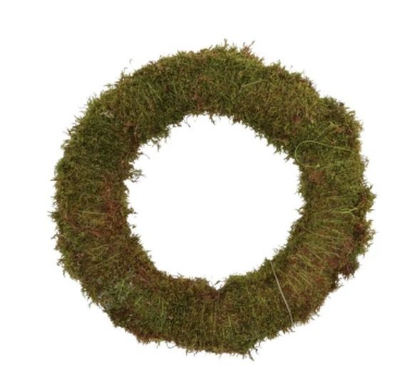Zelený věneček z přírodního mechu - Ø 29*5 cm