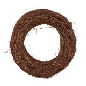 Hnědý věnec z jilmových větví Elm Branch - Ø 50*14 cm