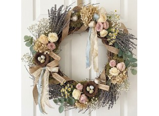 Hnědý věnec z jilmových větví Elm Branch - Ø 50*14 cm