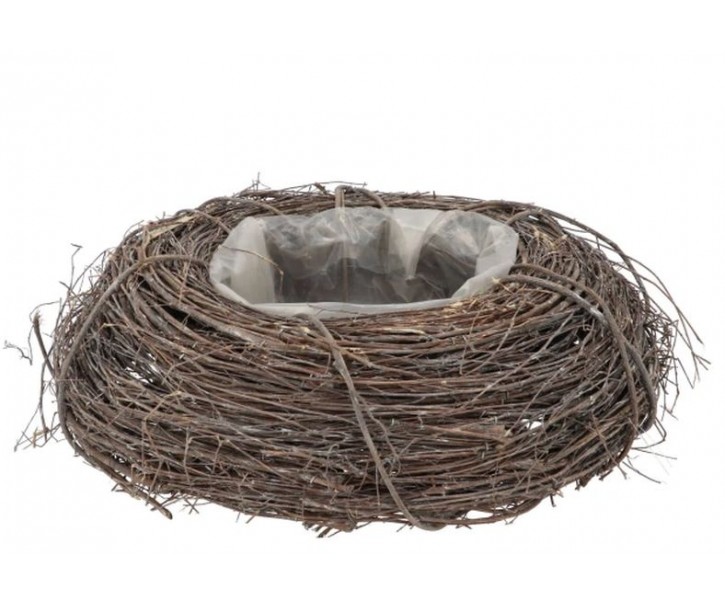 Šedý květináč věnec z jilmových větví Elm Branch - Ø 40*10 cm daan kromhout