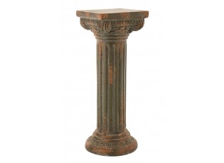 Zelený antik dekorační sloup pod květiny Antiqou - 35*35*92 cm