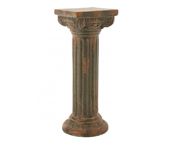 Zelený antik dekorační sloup pod květiny Antiqou - 35*35*92 cm J-Line by Jolipa
