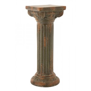 Zelený antik dekorační sloup pod květiny Antiqou - 35*35*92 cm