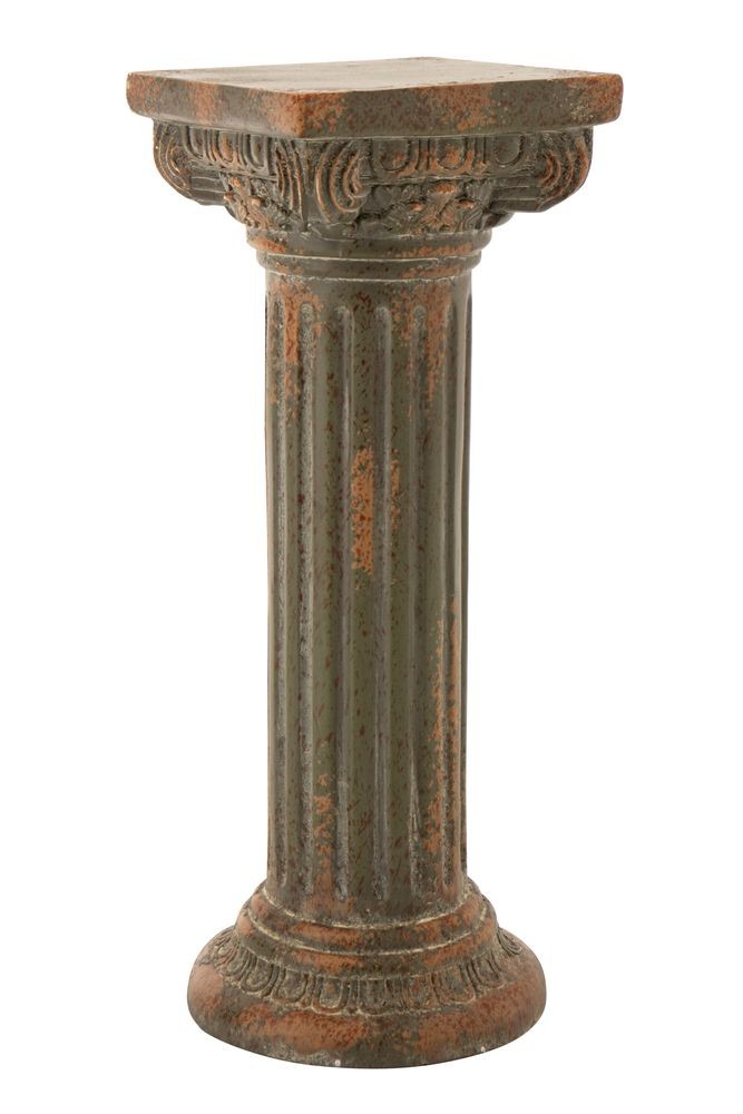 Zelený antik dekorační sloup pod květiny Antiqou - 35*35*92 cm