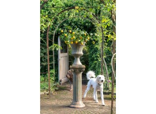 Zelený antik dekorační sloup pod květiny Antiqou - 35*35*92 cm