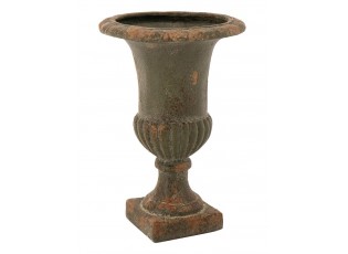 Zelený antik květináč Antiqou French - Ø 48*71 cm