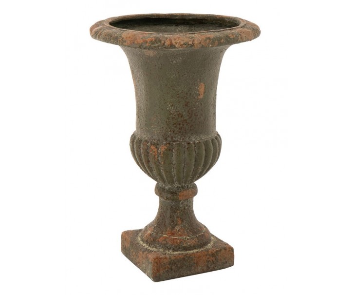 Zelený antik květináč Antiqou French - Ø 48*71 cm J-Line by Jolipa